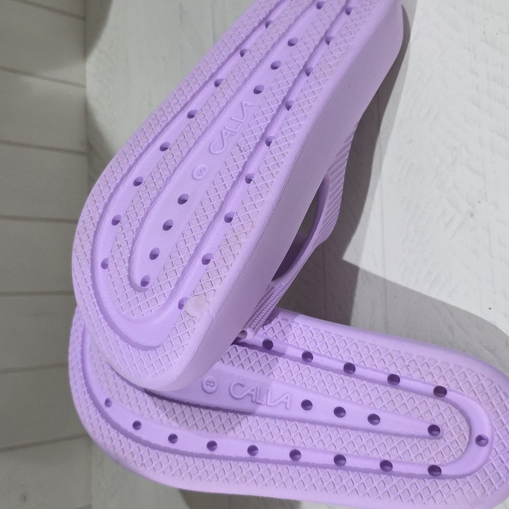 CALIA Lilac Molded Slides Womens Sz8 - Picture 5 of 7